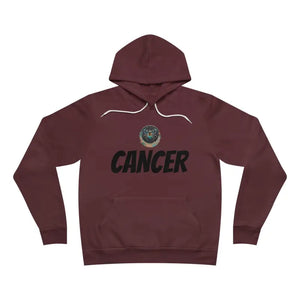 Cancer Zodiac Sign Hoodie - Sponge Fleece Pullover - Dipaliz - Maroon / Xs - Hoodies