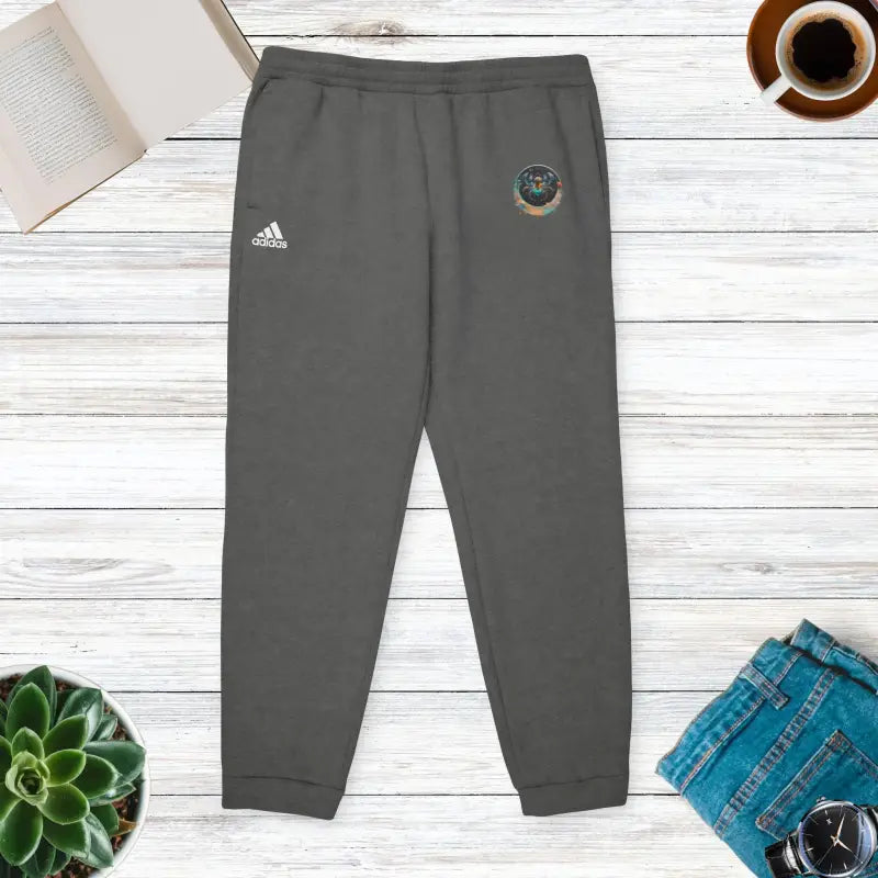 Unleash Style with Cancer Zodiac Fleece Joggers by Adidas! - Dark Grey Heather / Xs Trousers