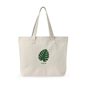 Large Monstera Leaf Tote Bag - Eco Canvas Market - Dipaliz - Bags