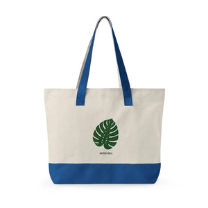 Large Monstera Leaf Tote Bag - Eco Canvas Market - Dipaliz - Bags