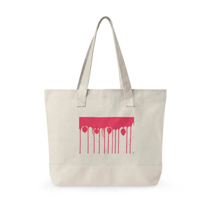Custom Pink Paint Drip Canvas Tote Bag - Heavy Cotton - Dipaliz - Bags