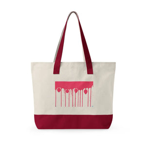 Custom Pink Paint Drip Canvas Tote Bag - Heavy Cotton - Dipaliz - Bags