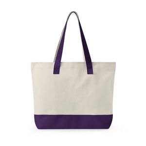 Bags - Canvas Tote Bag with Favorite Zippered Pocket - Dipaliz