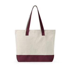 Bags - Canvas Tote Bag with Favorite Zippered Pocket - Dipaliz