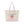 Personalized Connected Hearts Canvas Tote - Zippered - Dipaliz - 18’’ x 14’’ 4.5’’ / Natural/light Pink - Bags