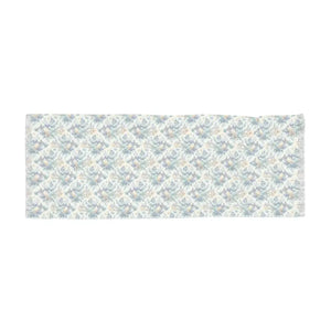 Accessories - Capri Blue Floral Pattern Light Scarf Watercolor Print - Dipaliz 27’’ × 71’’