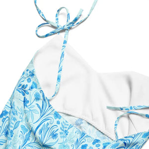 Capri Blue Floral Dress - Garden Party Ready - Dipaliz - Dresses