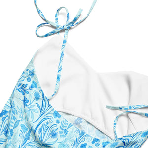 Capri Blue Floral Midi Dress – Built-in Bra - Dipaliz - Dresses - Xs