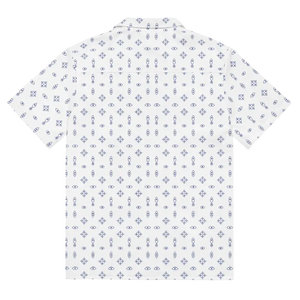 Capri Blue Foulard Unisex Button Shirt Cool Summer Style Dipaliz - Shirts