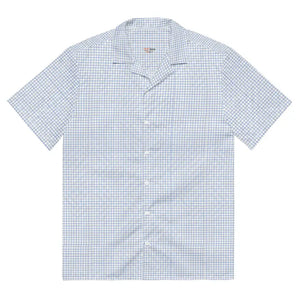 Capri Blue Graph Check Shirt Cool Summer Style Dipaliz - Shirts