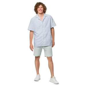 Capri Blue Graph Check Shirt Cool Summer Style Dipaliz - 2xs - Shirts