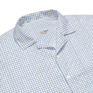 Capri Blue Graph Check Shirt Cool Summer Style Dipaliz - Shirts