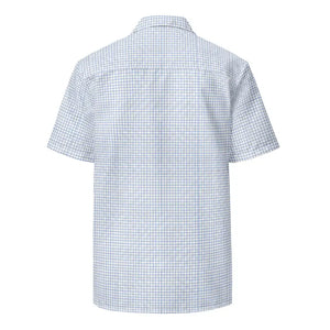 Capri Blue Graph Check Shirt Cool Summer Style Dipaliz - Shirts