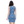 Capri Blue Ikat Bodycon Recycled Polyester Dress - Dipaliz - Dresses - s