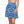 Capri Blue Ikat Skater Skirt - Flowy a Line Casual - Dipaliz - Skirts - Xs