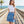 Capri Blue Ikat Skater Skirt - Flowy a Line Casual - Dipaliz - Skirts - Xs