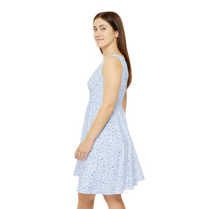 Capri Blue Nautical Pattern Skater Dress - Dipaliz - Dresses - s