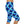 Capri Leggings, Blue Watercolor Brushstroke Print - s