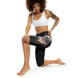 Floral Stay Wild Performance Capris - Active Trail Ready - Dipaliz - Xs / White Stitching - Leggings