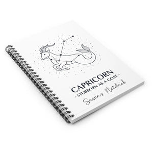 Capricorn Spiral Notebook - Personalized Zodiac Journal - Dipaliz - Notebooks & Notepads