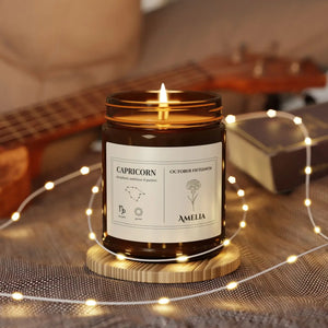 Personalized Capricorn Zodiac Soy Candle - Dipaliz - Candles