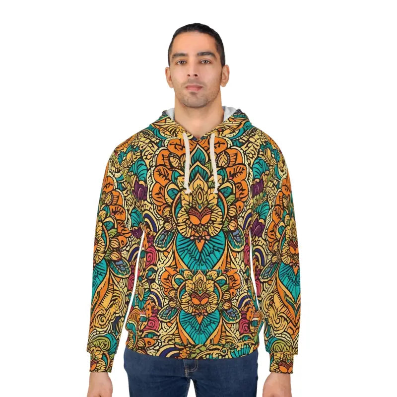 Dipaliz Colorful Indian Pattern Pullover Hoodie: Stand out Boldly - All Over Prints