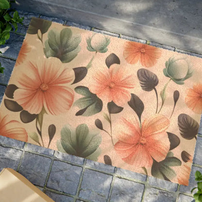 Turn Heads with the Enchanting Pastel Flowers Doormat - 24’’ x 16’’ Home Decor