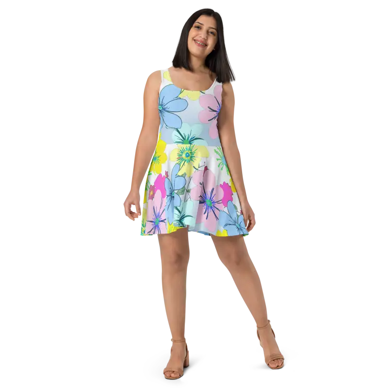 Skater Dress Floral Flair - the Must-have Fashion Trend 2024 - Dresses