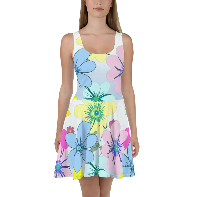 Skater Dress Floral Flair - the Must-have Fashion Trend 2024 - Xs Dresses