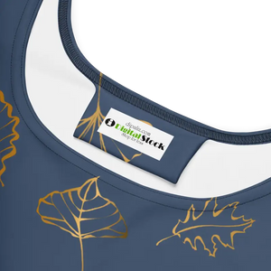 Navy Blue Skater Dress Flared Skirt Showstopper - Dipaliz - Dresses