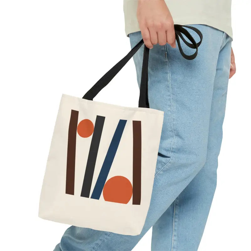 Unlock Style: Abstract Lines Tote Bag Sensation - Bags