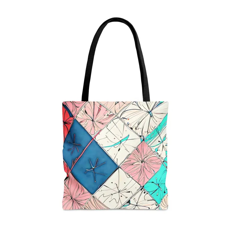 Turn Heads with Abstract Square Pattern Tote Bag - Bags