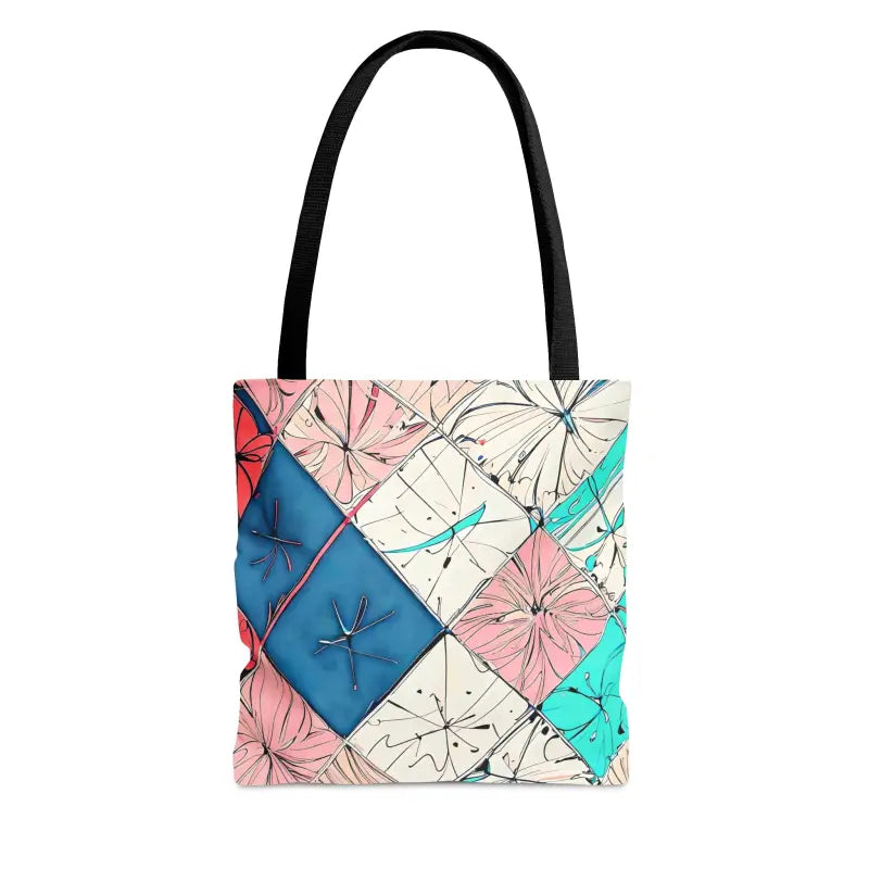 Turn Heads with Abstract Square Pattern Tote Bag - Bags