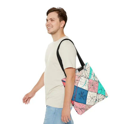 Turn Heads with Abstract Square Pattern Tote Bag - Bags