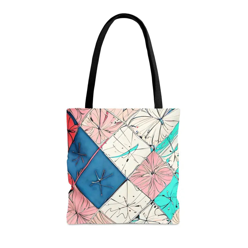 Turn Heads with Abstract Square Pattern Tote Bag - Bags