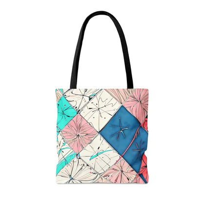 Turn Heads with Abstract Square Pattern Tote Bag - Bags