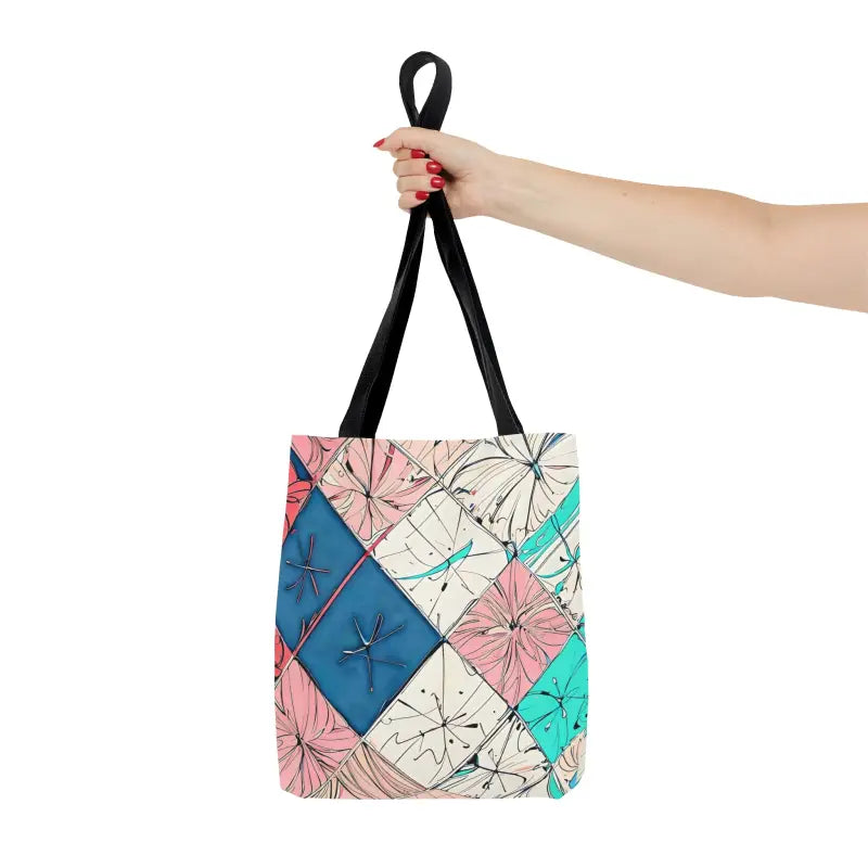 Turn Heads with Abstract Square Pattern Tote Bag - Bags