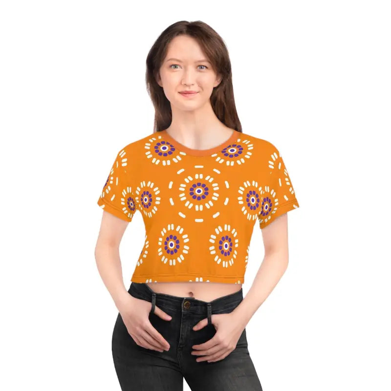 Captivate in Style: Floral Crop Tee for the Fashion-forward - Black Stitching / 2xl Tee