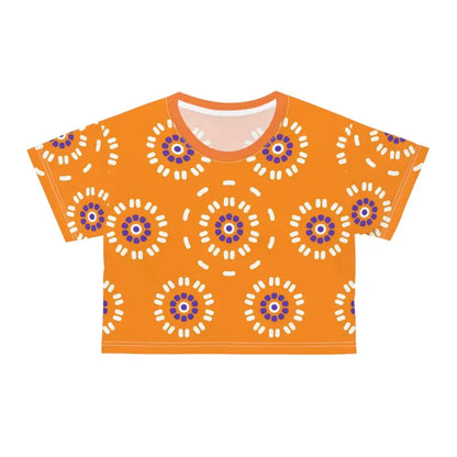 Captivate in Style: Floral Crop Tee for the Fashion-forward - Tee