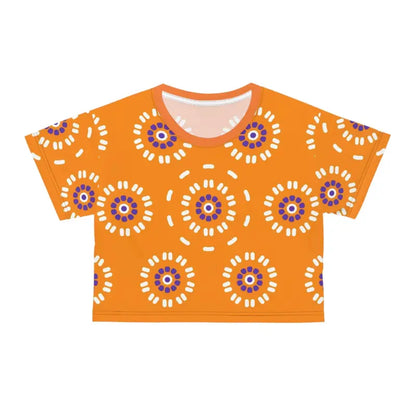 Captivate in Style: Floral Crop Tee for the Fashion-forward - Tee