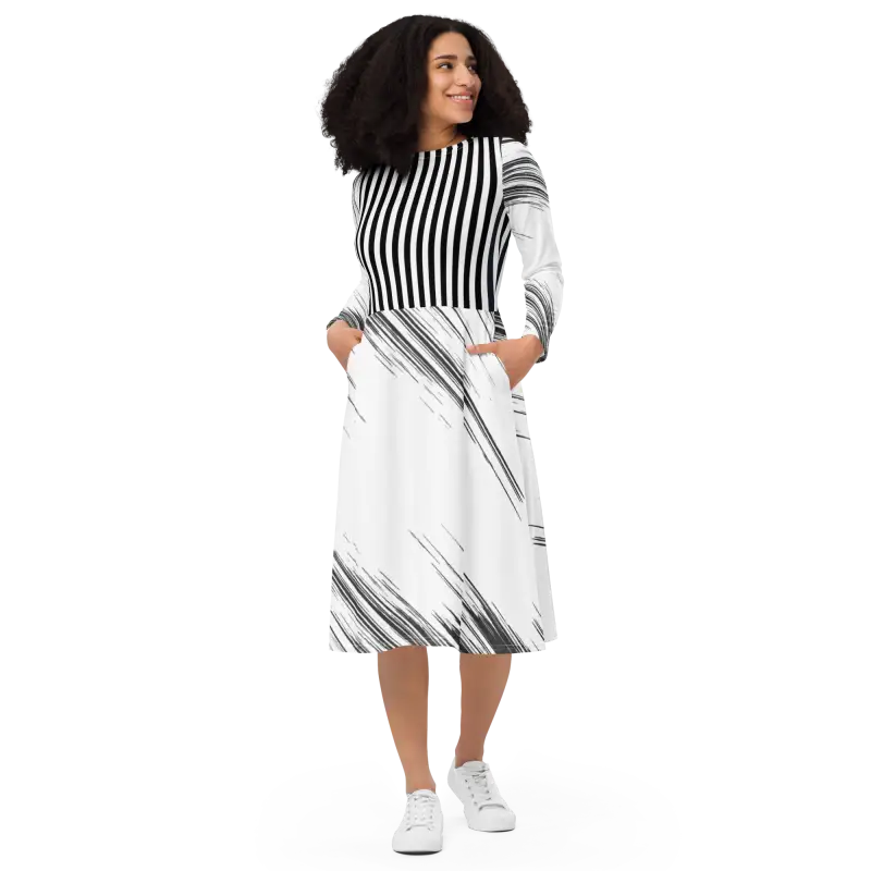 Captivating Long Sleeve Midi Dress: Unleash Your Style!