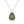 Oval Necklace - Emerald Green Orange Geometric Zinc Alloy - Dipaliz - one Size / Silver - Necklaces