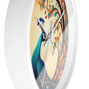 Peacock Wall Clock Statement Piece Silent Mechanism - Dipaliz - Clocks