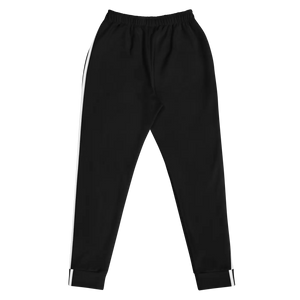Cardio Queen Women’s Black Joggers | Double White Stripe Track Pants - s