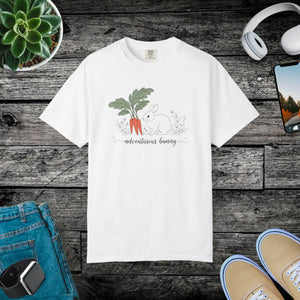 Relaxed Carrot Garden Tee - Adventurous Bunny Graphic - Dipaliz - T-shirts