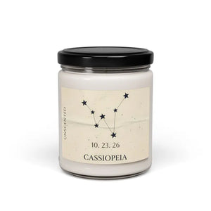 Personalized Constellation Soy Candle - Cassiopeia Design - Dipaliz - Unscented / 9oz - Home Decor
