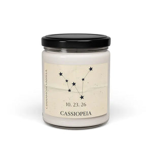 Personalized Constellation Soy Candle - Cassiopeia Design - Dipaliz - Cinnamon Vanilla / 9oz - Home Decor