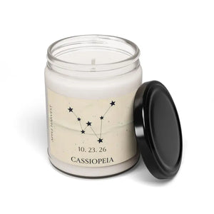 Personalized Constellation Soy Candle - Cassiopeia Design - Dipaliz - Home Decor