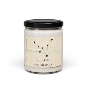 Personalized Constellation Soy Candle - Cassiopeia Design - Dipaliz - White Sage and Lavender / 9oz - Home Decor