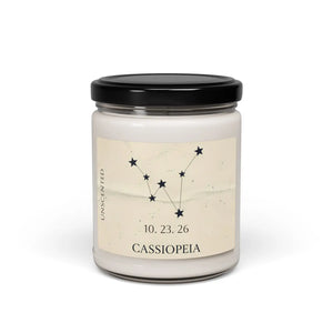 Personalized Cassiopeia Constellation Soy Candle - Dipaliz - Candles